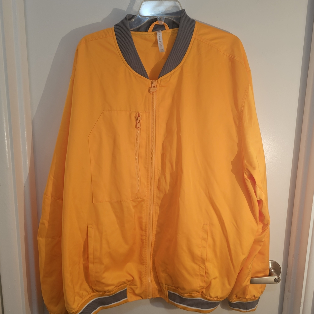 Fabletics Orange Bomber Jacket Lightweight Spring… - image 1